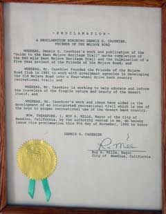 Needles proclamation to FOMR DGC for EMHT